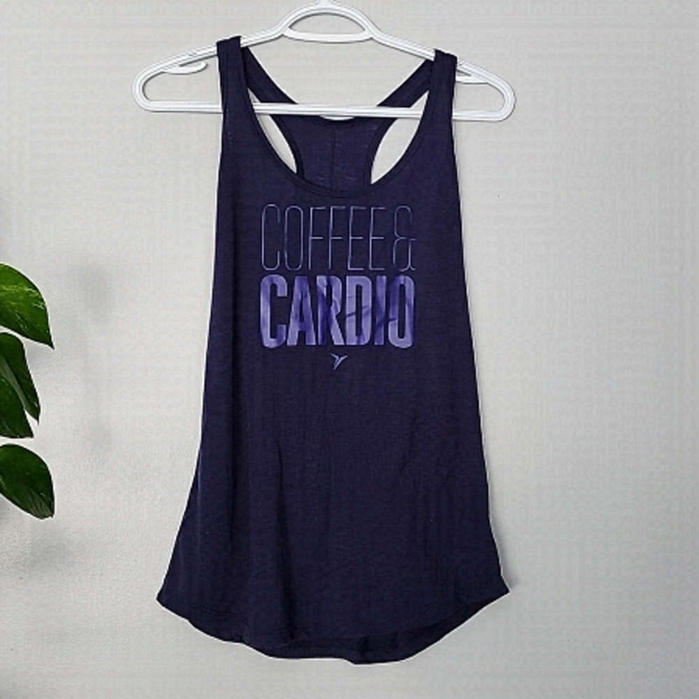 COFFEE and cardio tank top running top small Old Navy